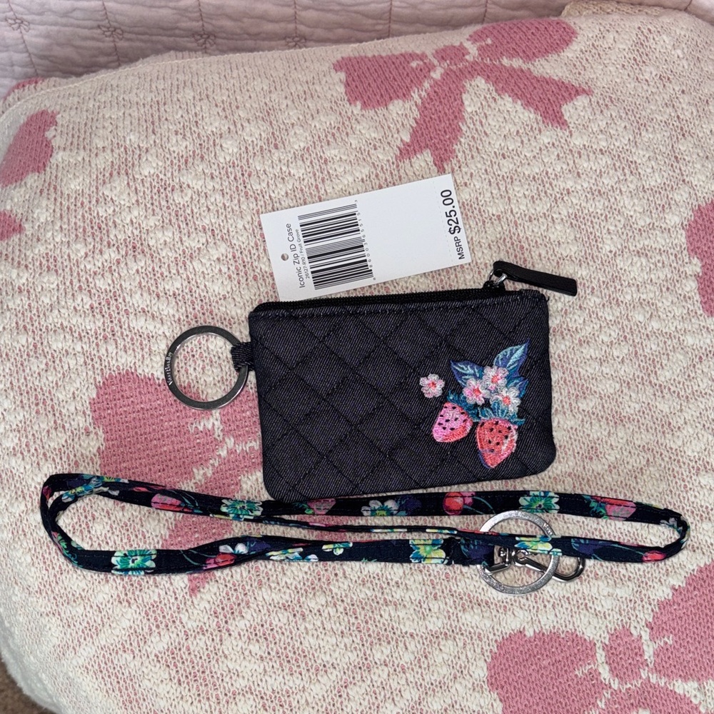 Vera Bradley zip id w/lanyard - fruit grove